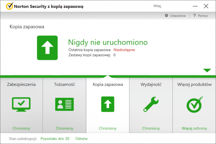 Norton Security z kopią zapasową