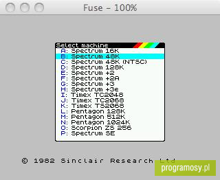 Fuse - the Free Unix Spectrum Emulator