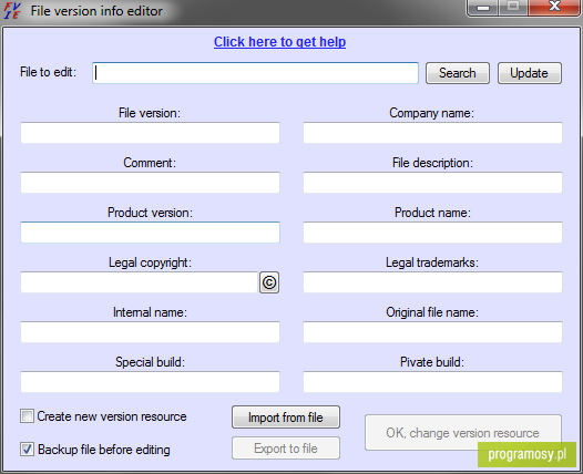 FVIE - File version info editor