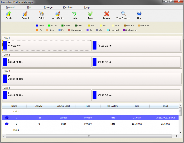 Tenorshare Free Partition Manager