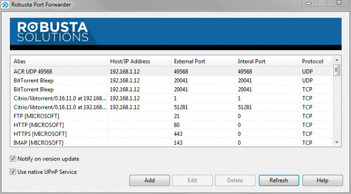 Robusta Port Forwarder