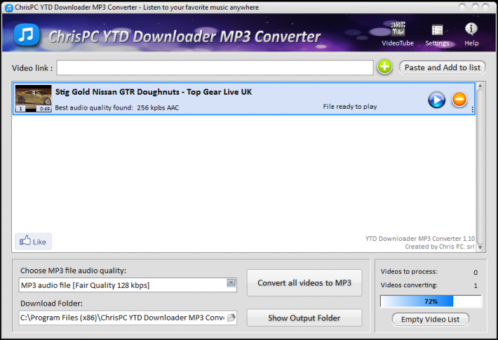 ChrisPC YTD Downloader MP3 Converter