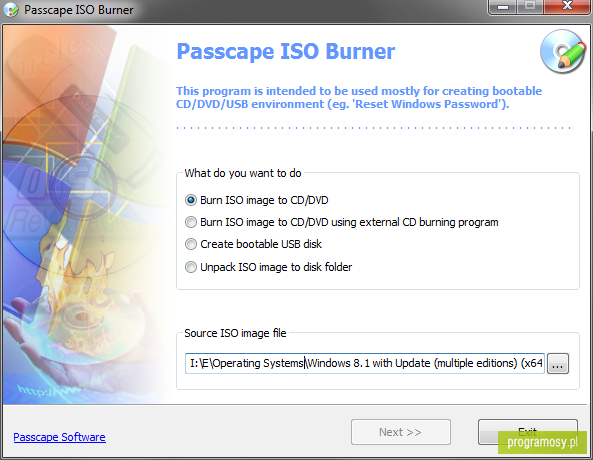 Passcape ISO Burner