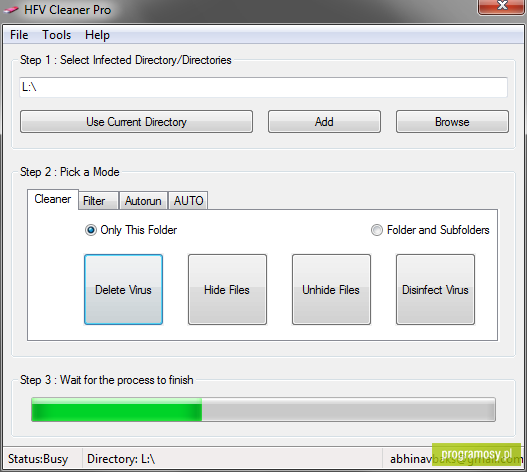 HFV (Hidden Folder Virus) Cleaner