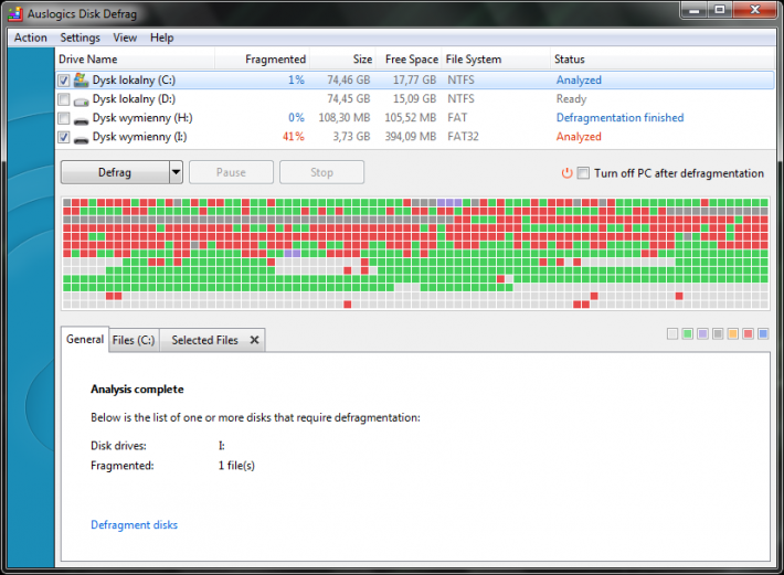 Auslogics Disk Defrag Free Portable