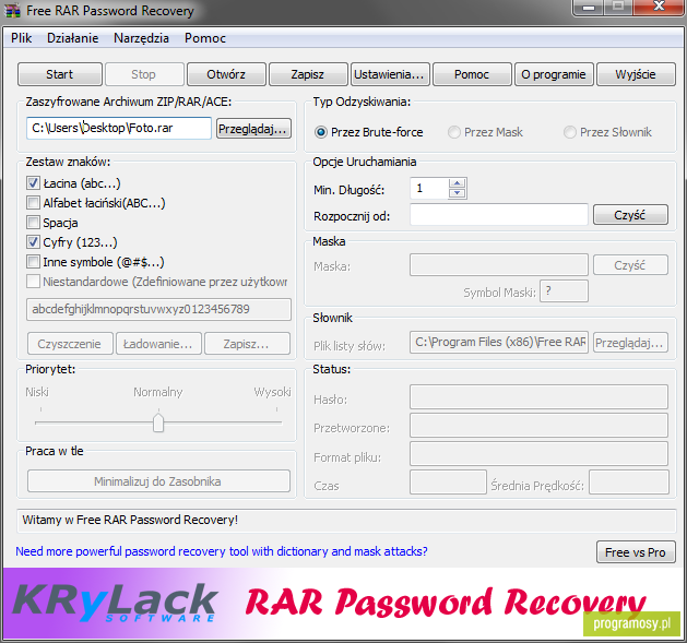 Free RAR Password Recovery