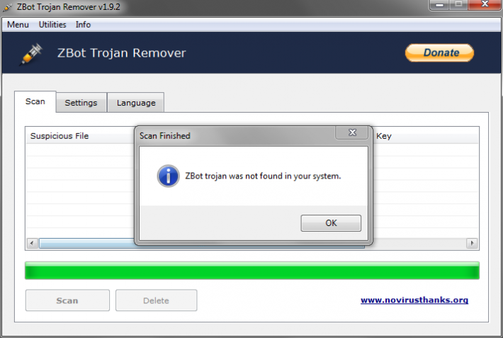 NoVirusThanks Zeus Trojan Remover