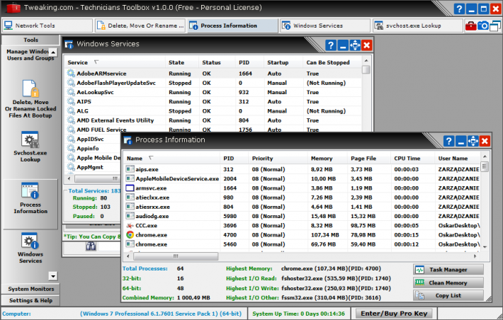 Tweaking.com - Technicians Toolbox