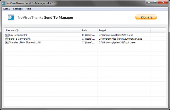 NoVirusThanks Send To Manager Portable