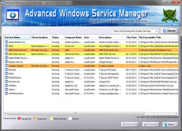 Advanced Win Service Manager