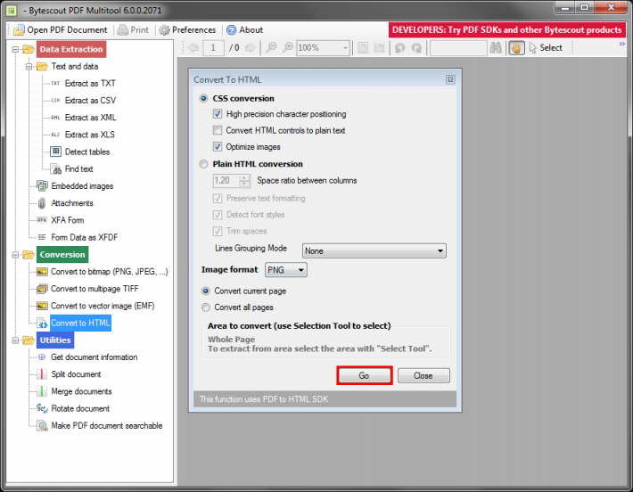 ByteScout PDF MultiTool