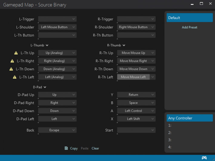 Gamepad Map
