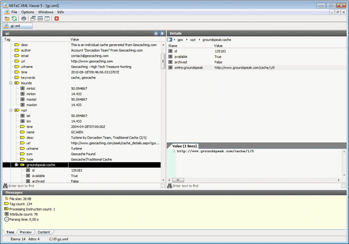 MiTeC XML Viewer