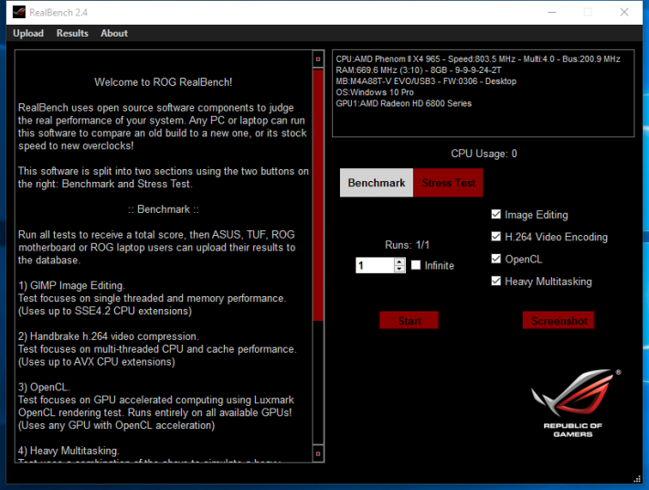 ASUS RealBench