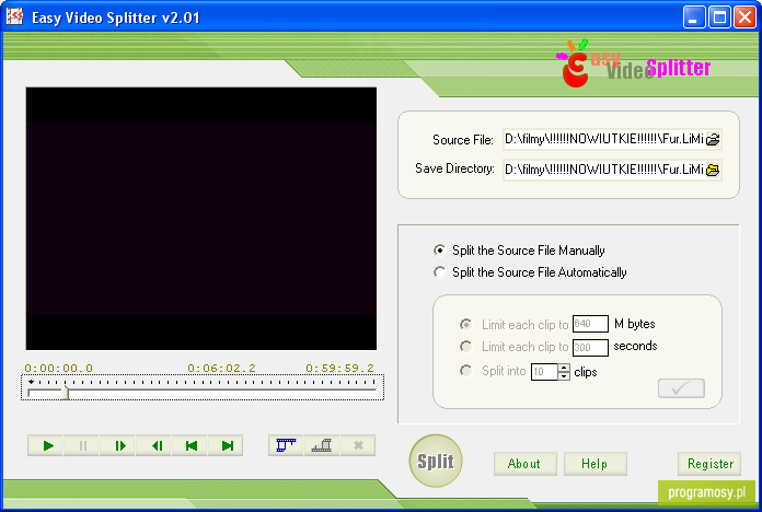 Easy Video Splitter