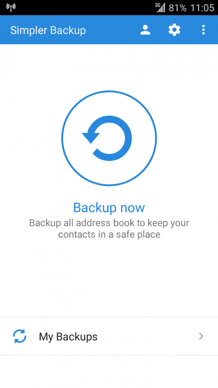 Simpler Backup Contacts