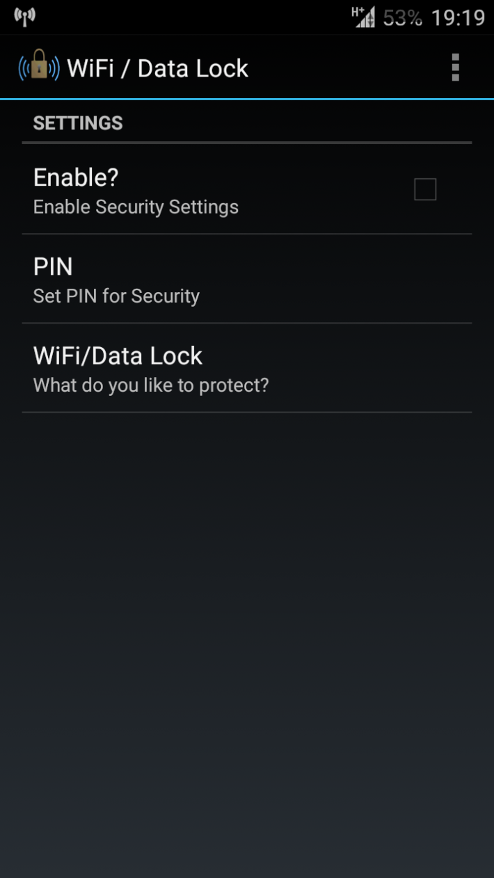 WiFi / Data Lock