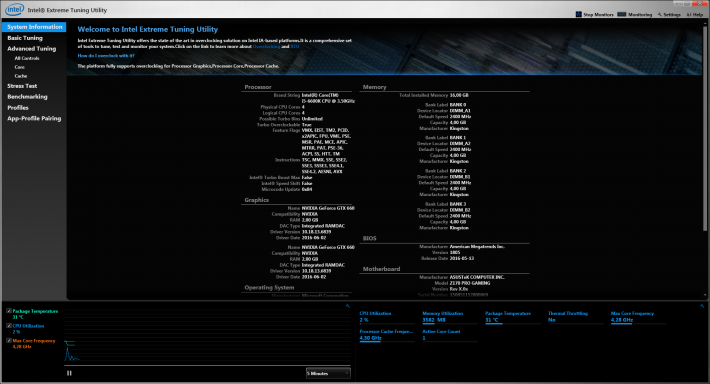 Intel Extreme Tuning Utility