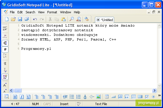 GridinSoft Notepad LITE