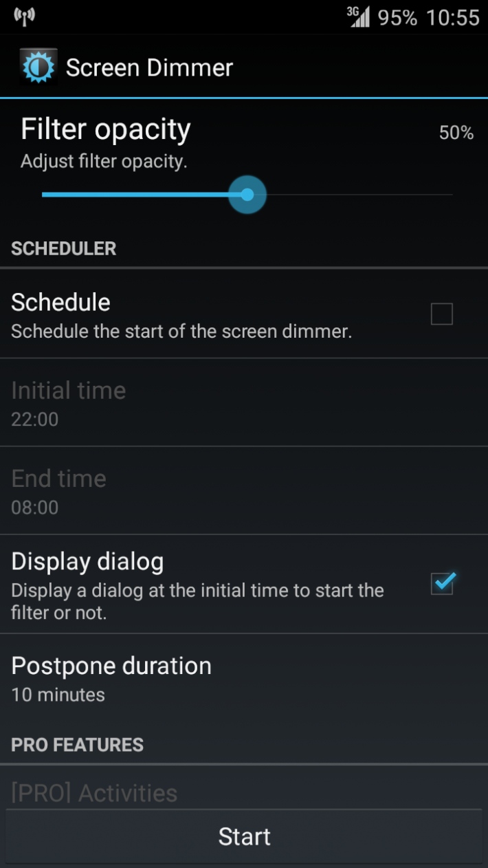 Screen Dimmer