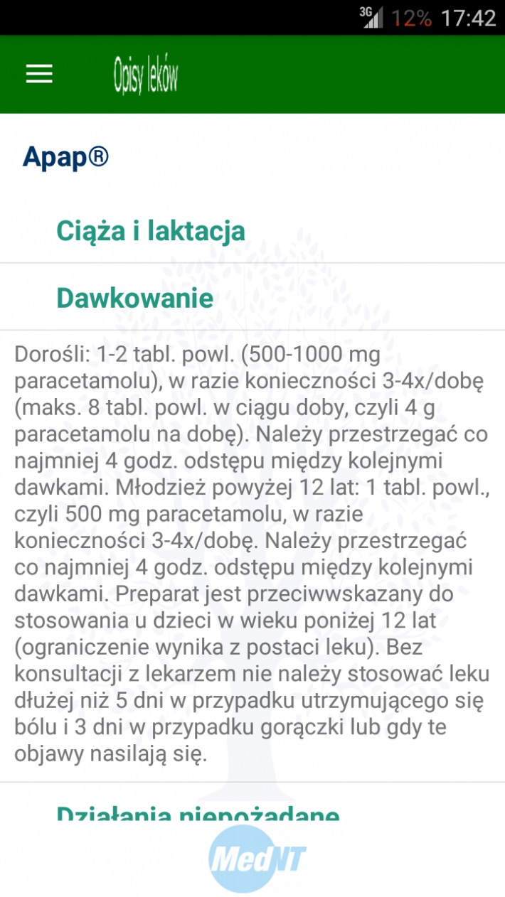 Opisy leków
