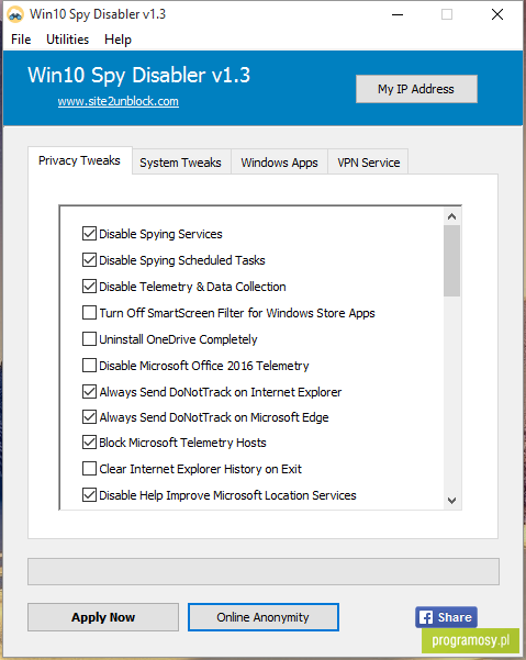 Win10 Spy Disabler