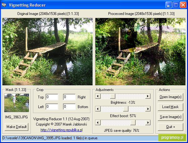 Vignetting Reducer