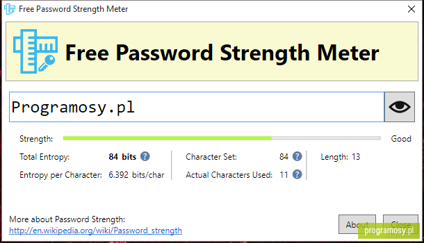 Free Password Strength Meter