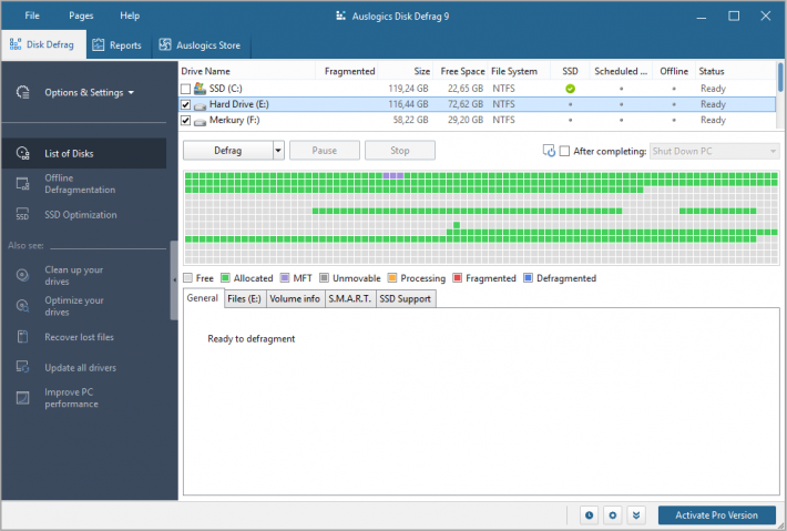 Auslogics Disk Defrag