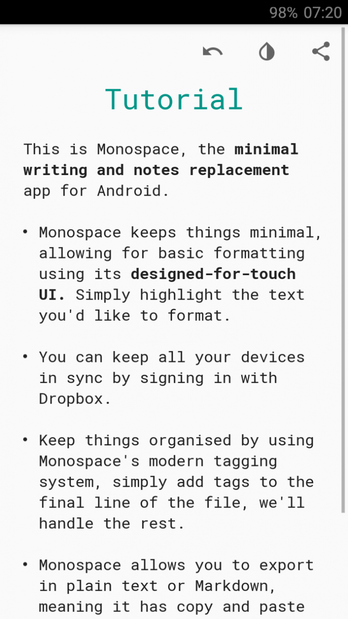 Monospace Writer