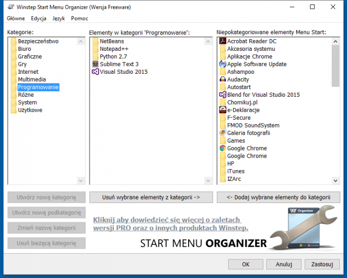 Start Menu Organizer