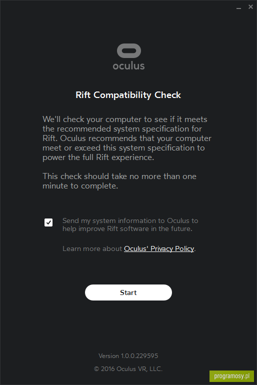 Oculus Rift Compatibility Tool