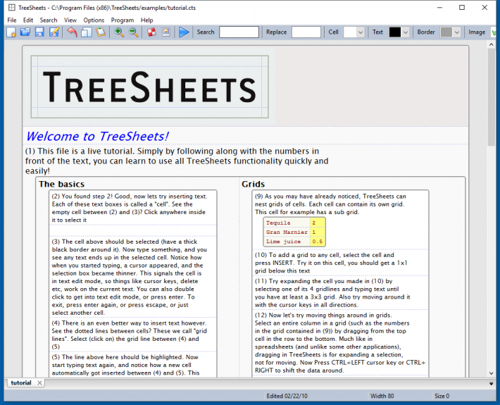 TreeSheets