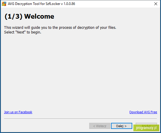 AVG Decryption Tool for SZFLocker