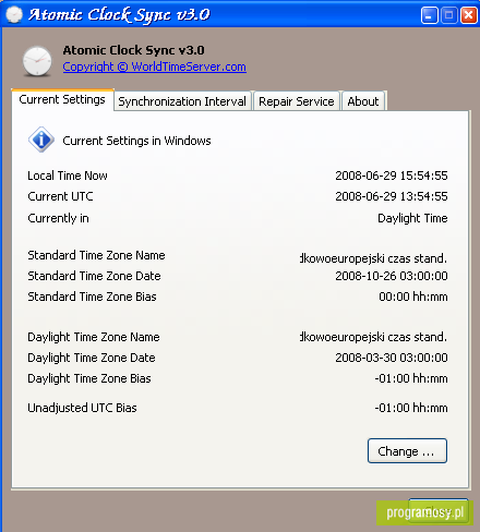 Atomic Clock Sync