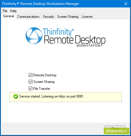 Thinfinity Remote Desktop Workstation