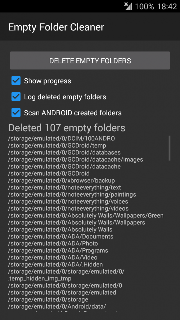 Empty Folder Cleaner