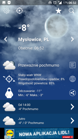 Pogoda Polska Xl Pro Dokladna Prognoza Pogody Na Kolejne Godziny I Dni Oraz Piekne Animacje Android Download Na Programosy Pl