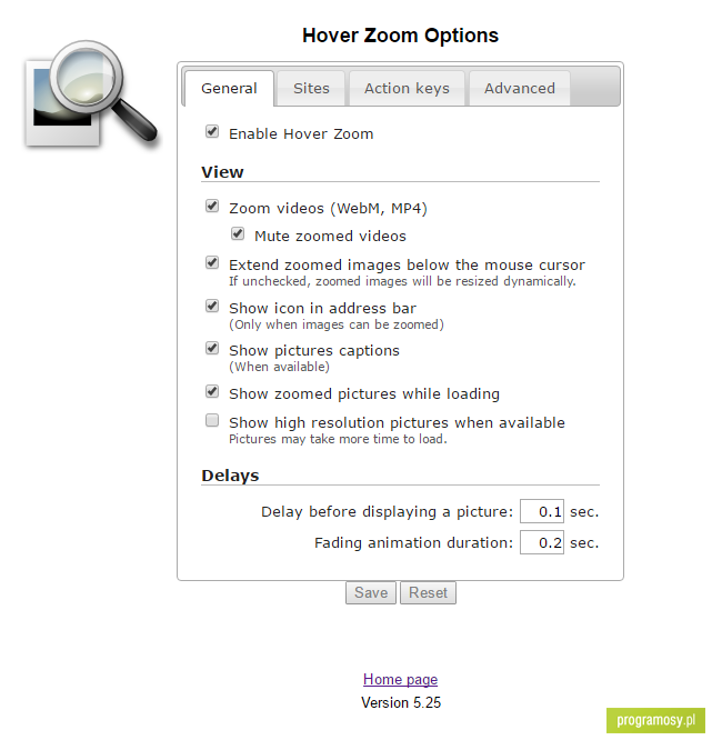 Hover Zoom+ for Chrome