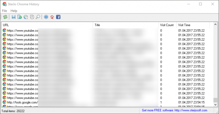 SterJo Chrome History