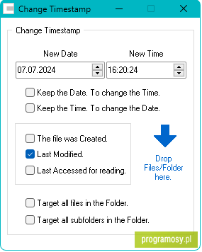 Change Timestamp