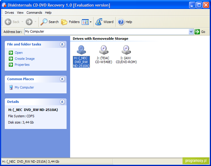 DiskInternals CD & DVD Recovery