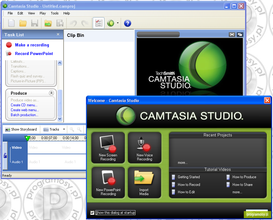 how do i stop the screen recording with camtasia studio 6