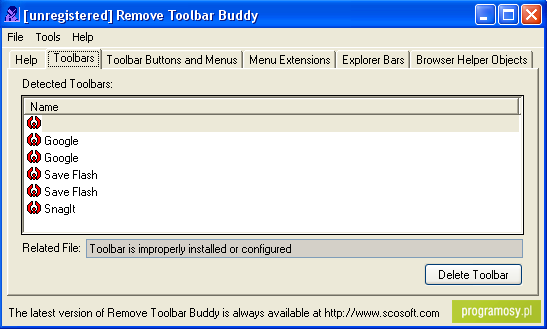 Remove Toolbar Buddy