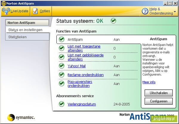 Norton AntiSpam 2005