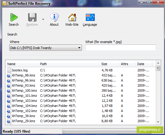 SoftPerfect File Recovery