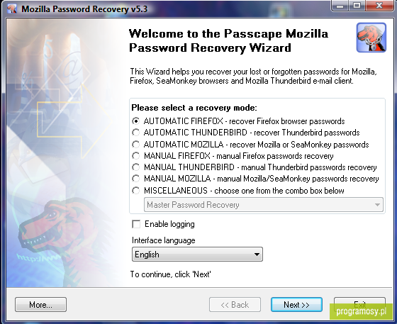 Mozilla Password Recovery