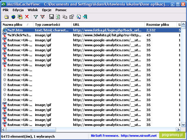 MozillaCacheView