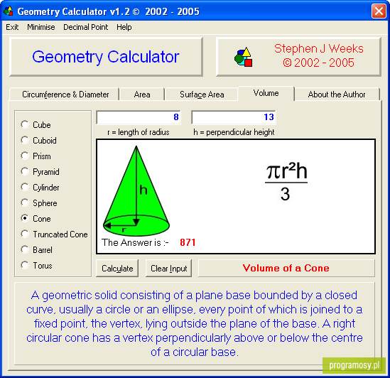 Geometry Calculator