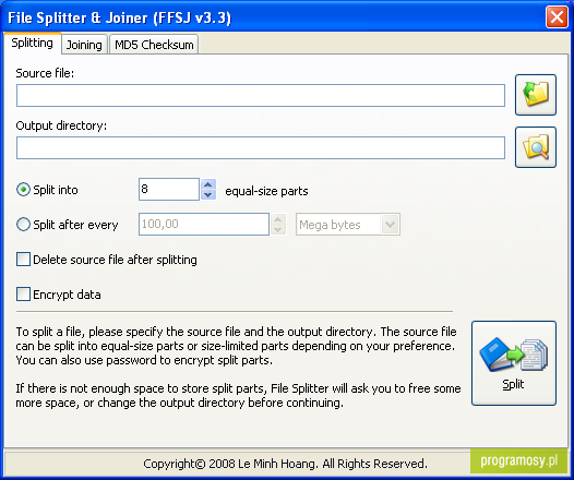 File Splitter and Joiner